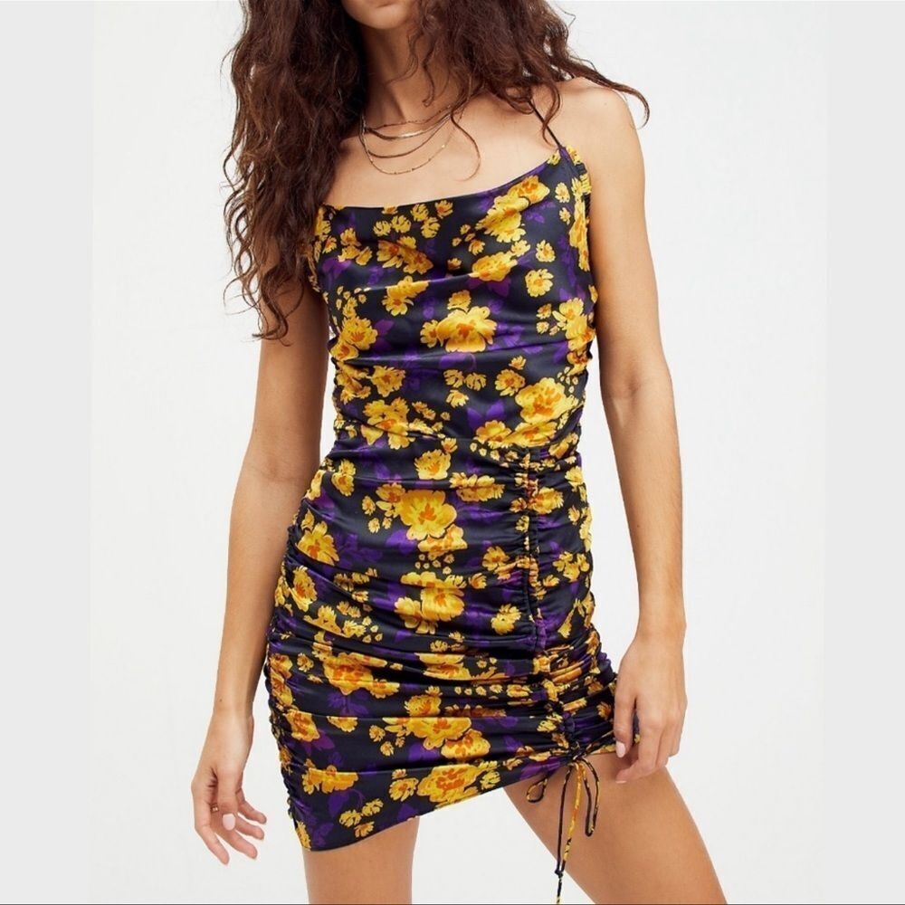 For Love & Lemons X Free People Ruched Spaghetti Dress